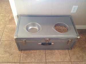 Finished Elevated Dog Feeder. Better way for big dogs to eat and drink. | www.bexbernard.com