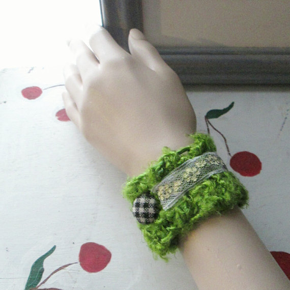 cuff bracelet green etsy