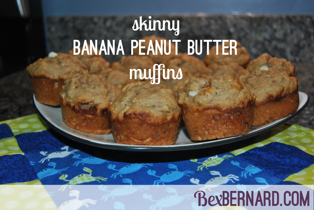 skinny peanut butter muffin recipe. Uses coconut oil, chia seeds, honey, and more. bexbernard.com