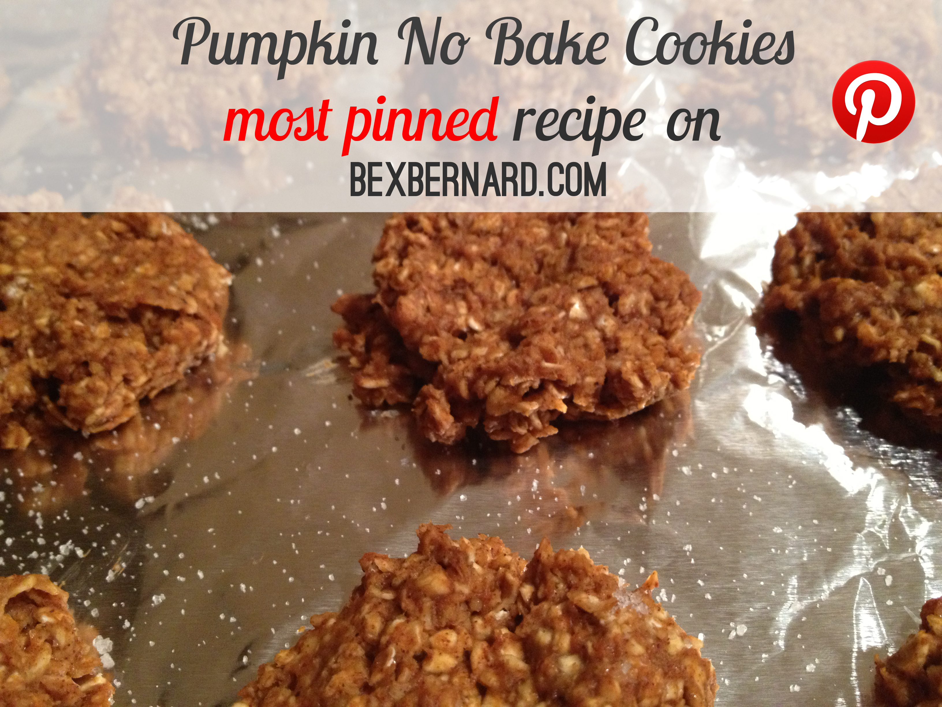 pumpkin no bake cookies recipe. healthy dessert with oats | bexbernard.com