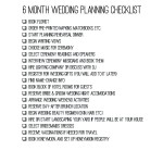 6 months wedding checklist printable free