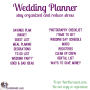Wedding Planner Title White Background