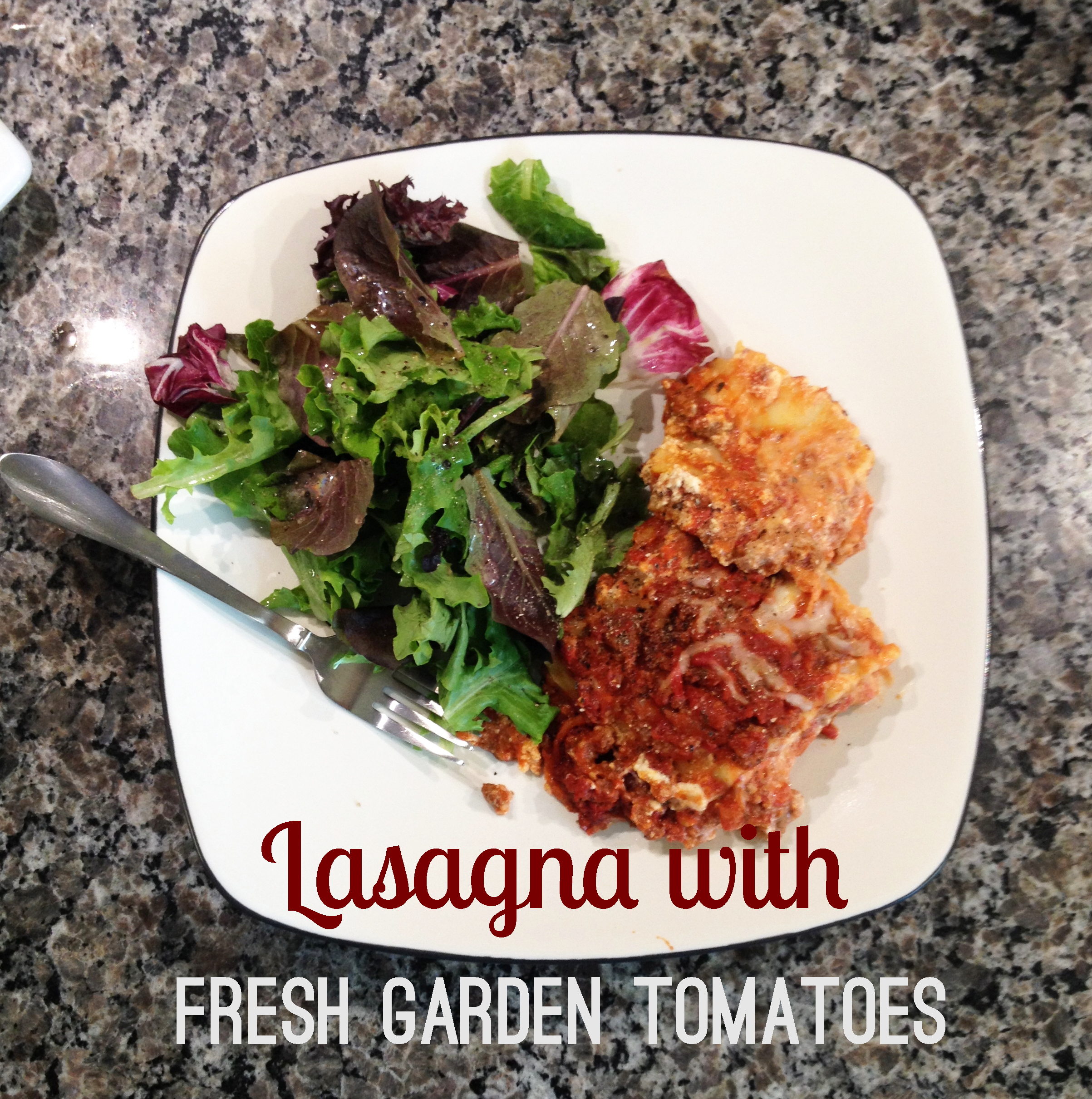 lasagna recipe made with fresh garden tomatoes, mozzarella, italian sausage, beef, and spices. dinner ideas. make ahead for many meals. | bexbernard.com