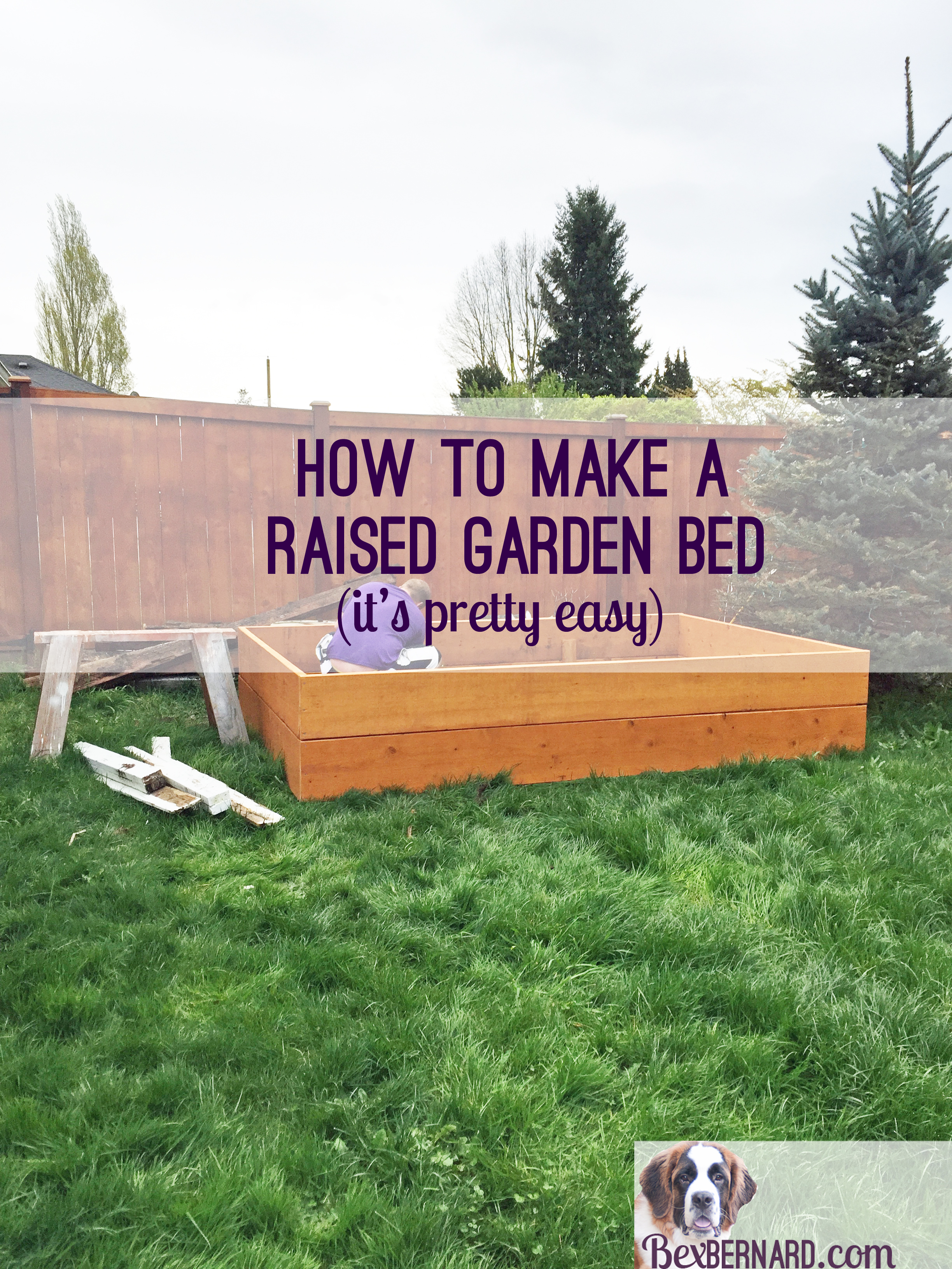 how to make a raised bed garden with wood! You'll love the beautiful wood in your backyard and eating fresh food. | bexbernard.com a home blog