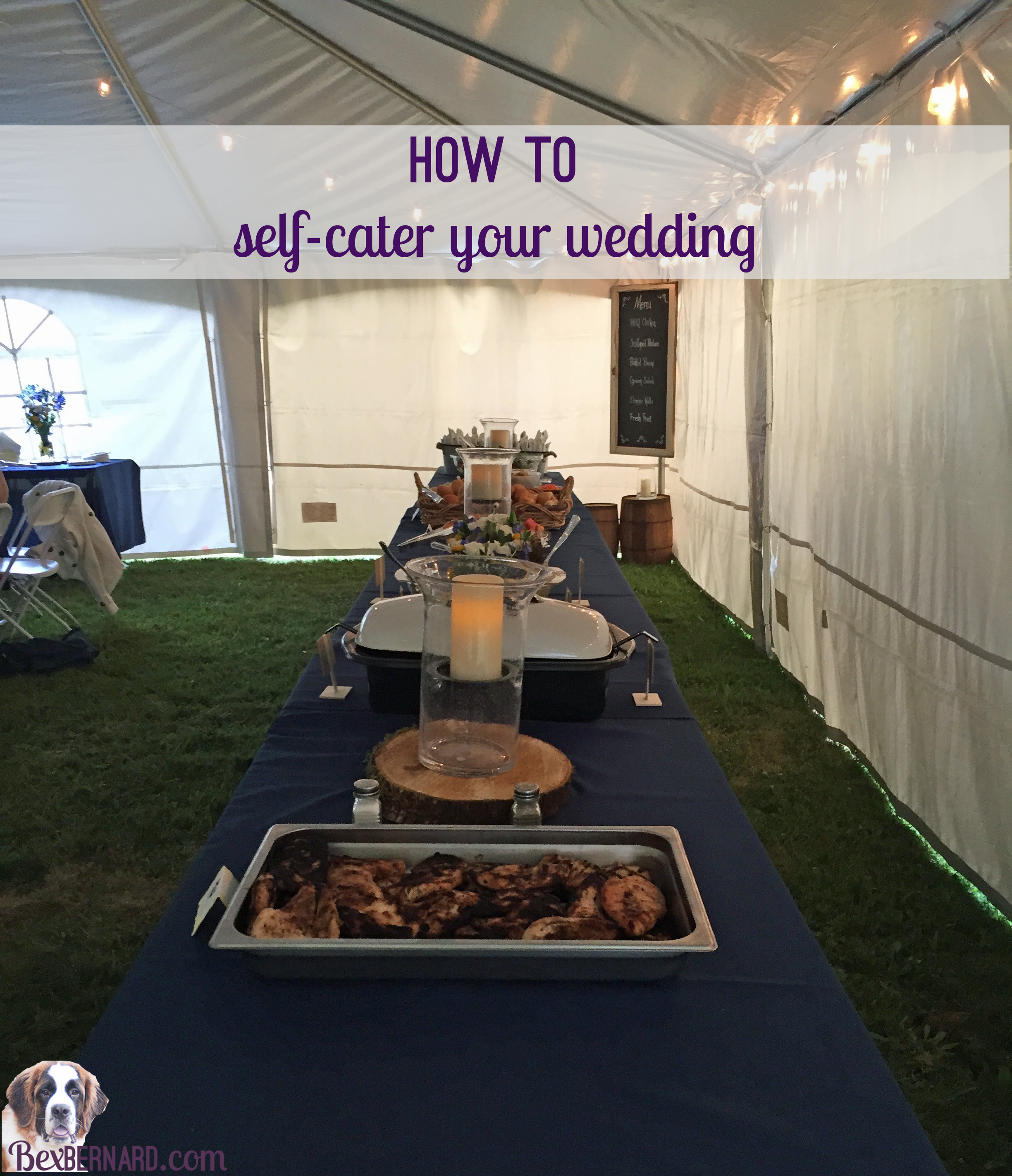 how to self-cater your wedding. catering timeline and quantities for 225 guests. self-catered saves money. | bexbernard.com