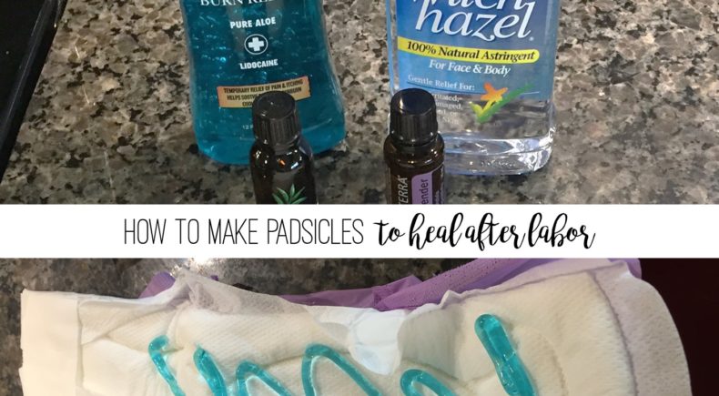 How to make padsicles to heal after labor. Soothing way to use pads to relax after giving birth. | bexbernard.com